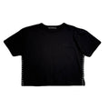 WOMENS SIDE LINE TAPE T-SHIRT / BLACK