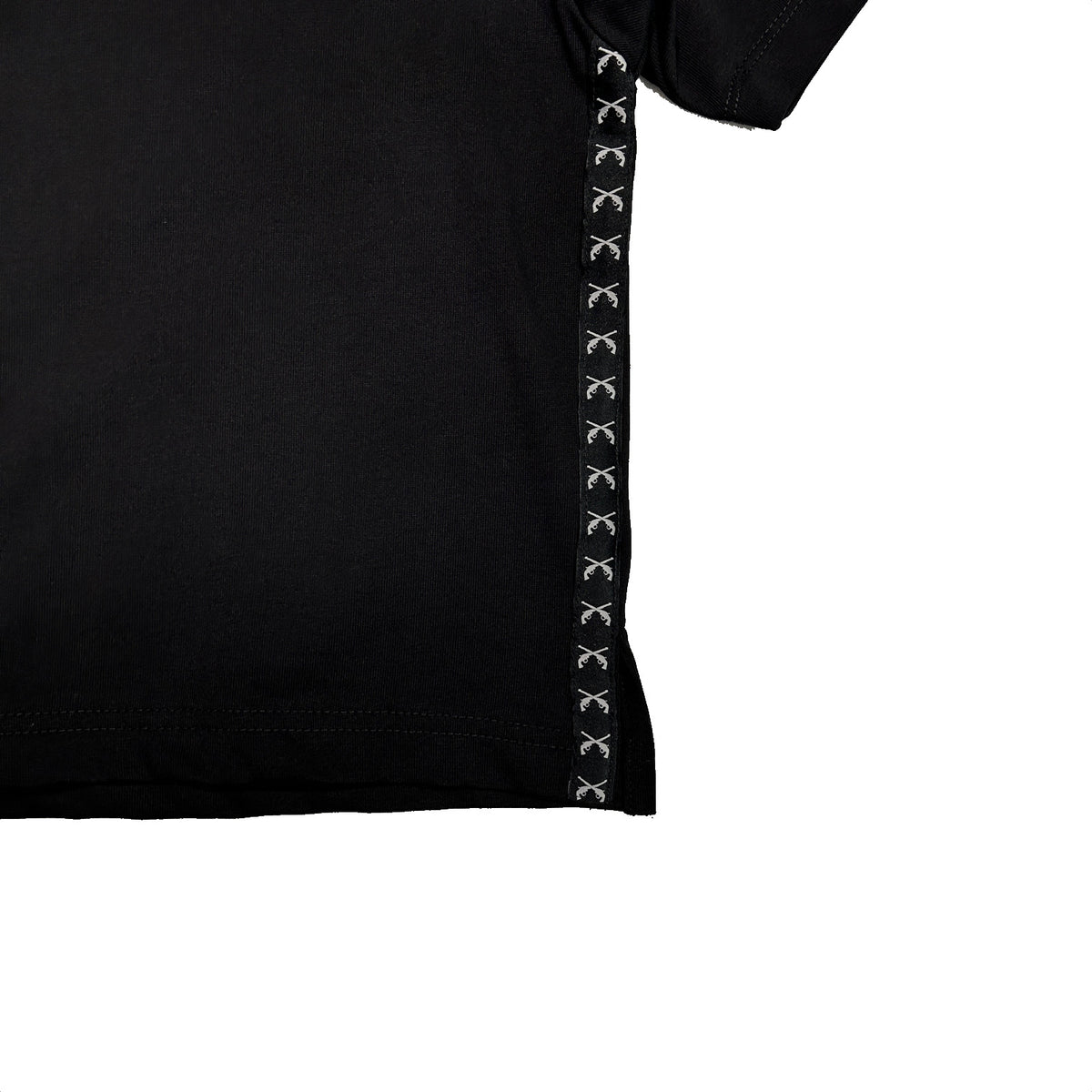 WOMENS SIDE LINE TAPE T-SHIRT / BLACK