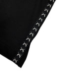 WOMENS SIDE LINE TAPE T-SHIRT / BLACK
