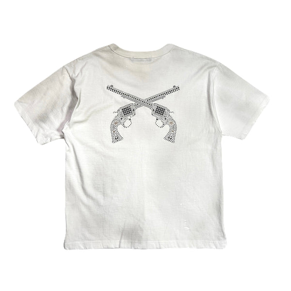 CROSSGUN METAL T-SHIRT / WHITE