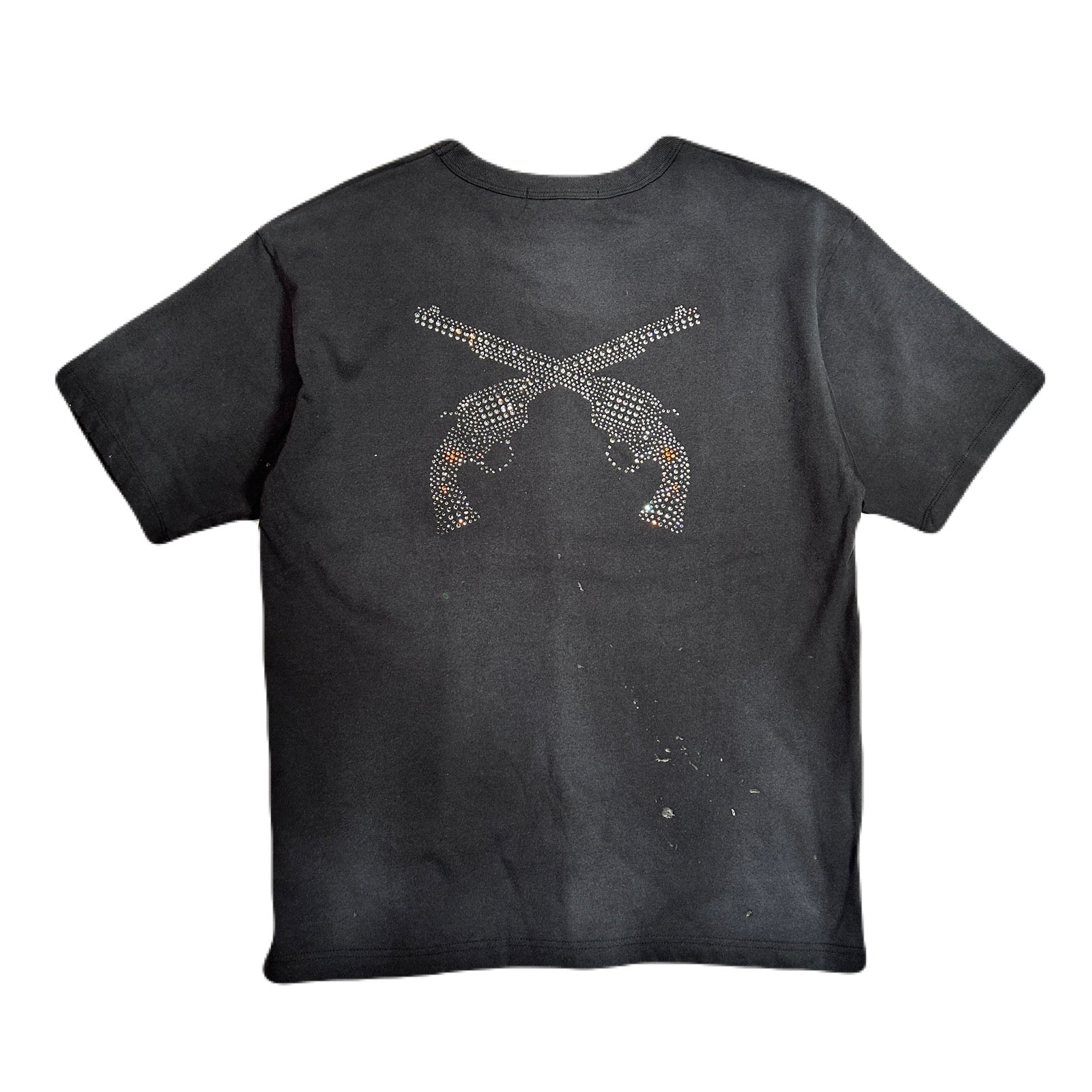 画像をギャラリービューアに読み込む, CROSSGUN CRYSTAL T-SHIRT / BLACK