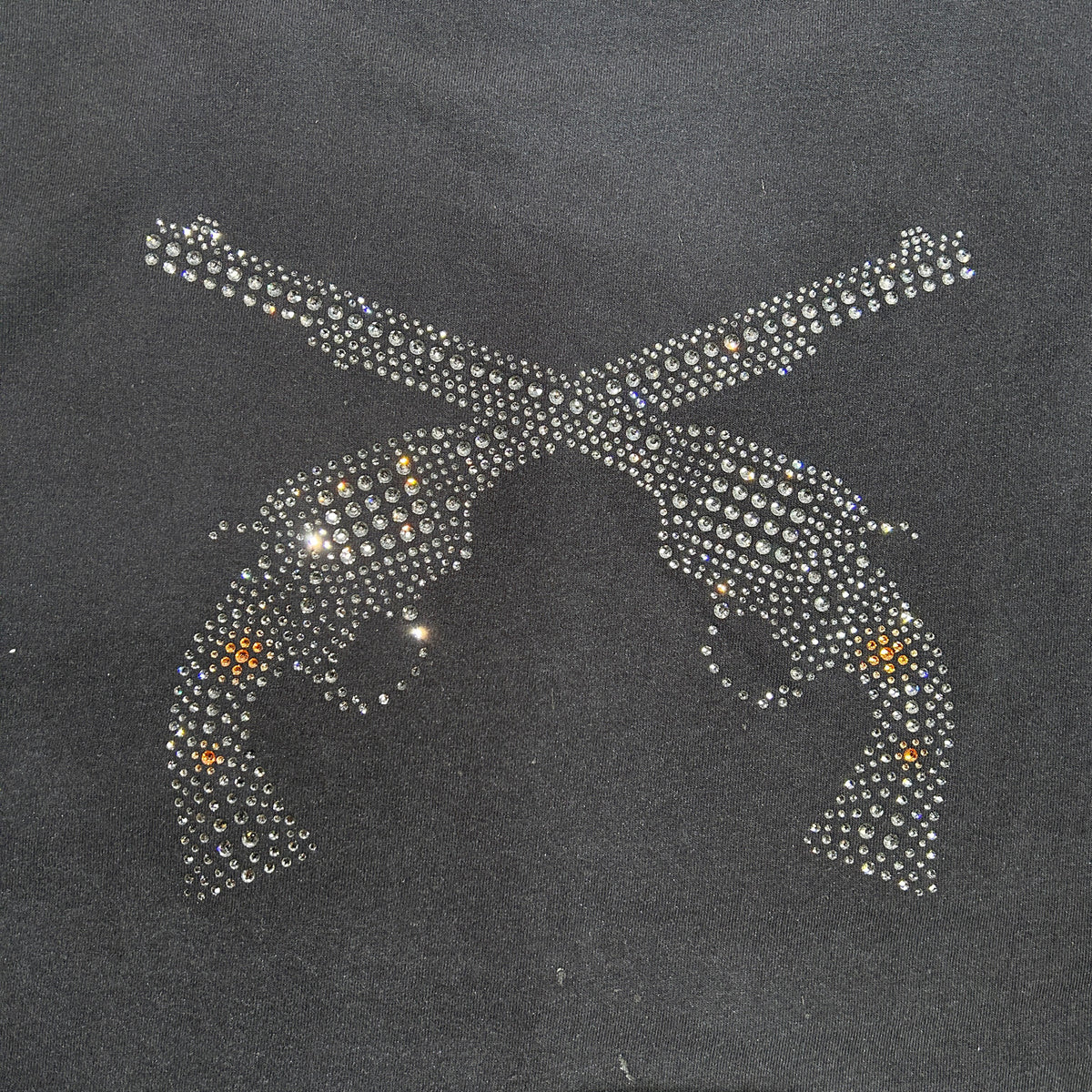 CROSSGUN CRYSTAL T-SHIRT / BLACK