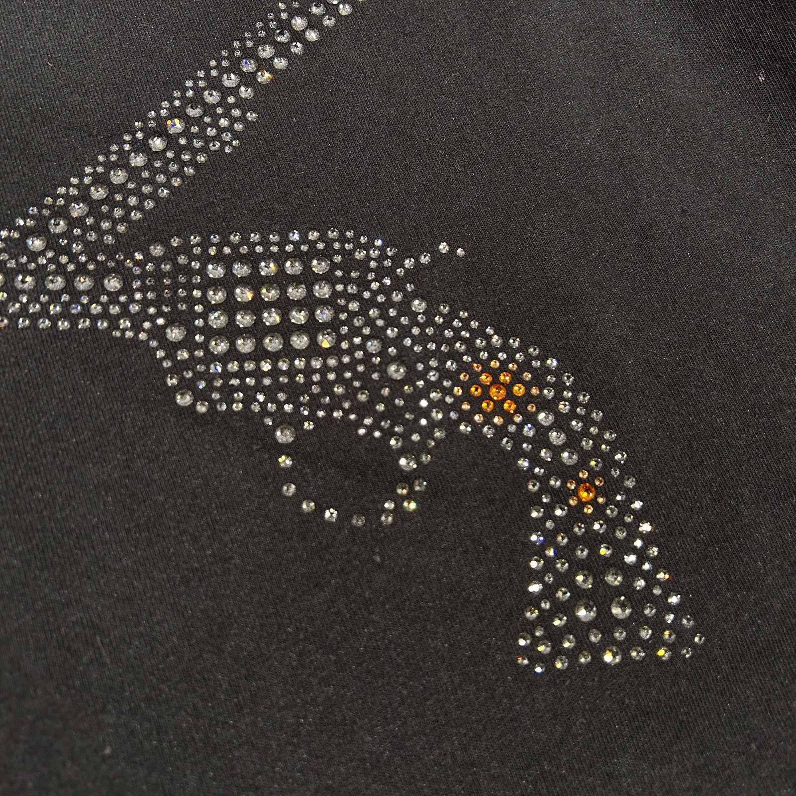 画像をギャラリービューアに読み込む, CROSSGUN CRYSTAL T-SHIRT / BLACK