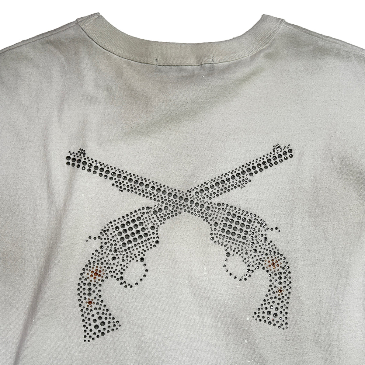CROSSGUN CRYSTAL T-SHIRT / WHITE