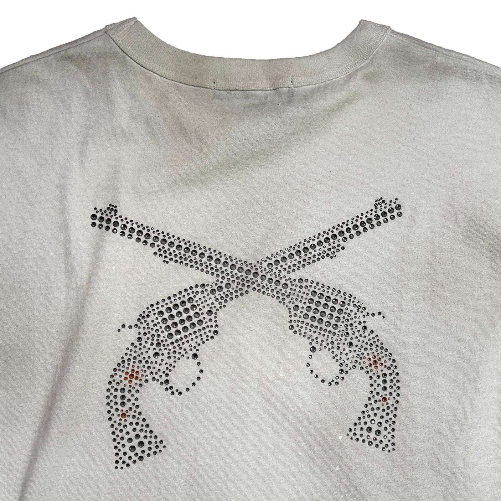 画像をギャラリービューアに読み込む, CROSSGUN CRYSTAL T-SHIRT / WHITE