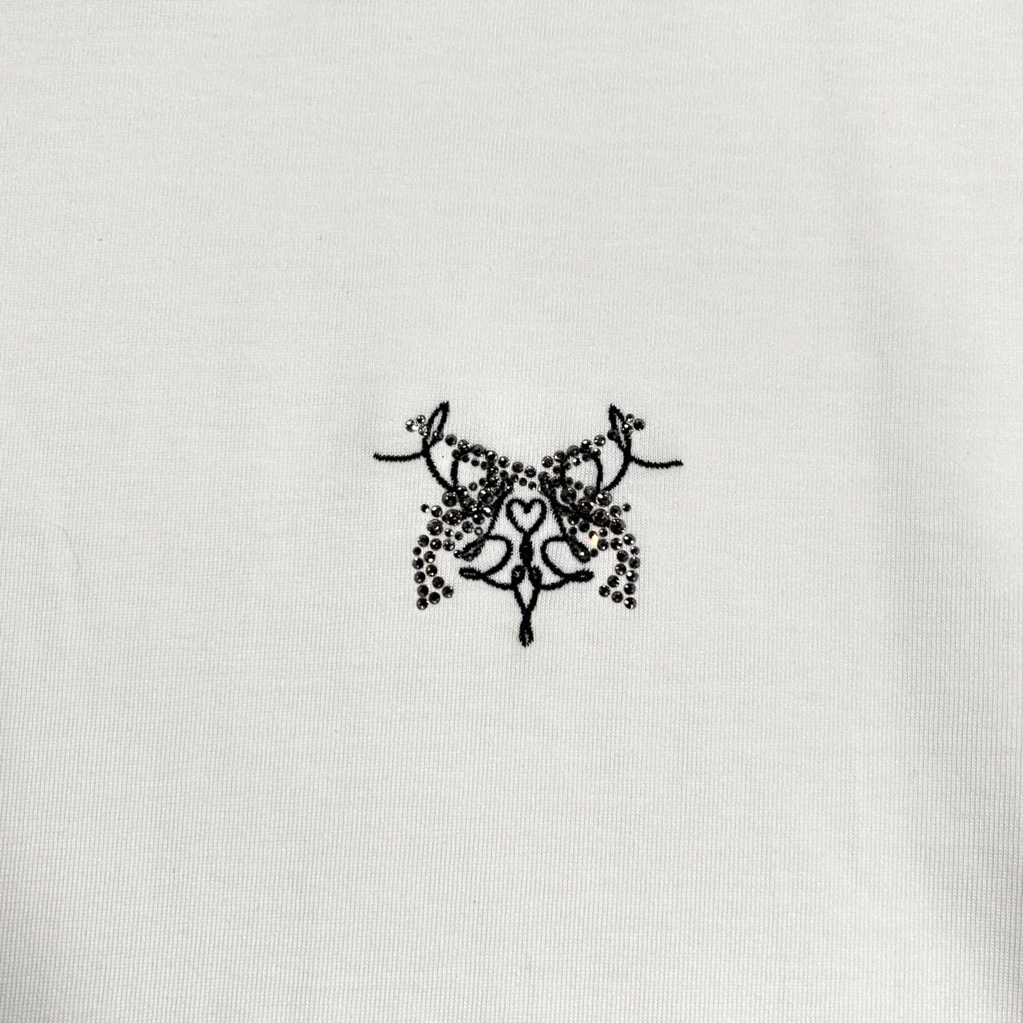画像をギャラリービューアに読み込む, CROSSGUN EMBROIDERY x CRYSTAL T-SHIRT / WHITE