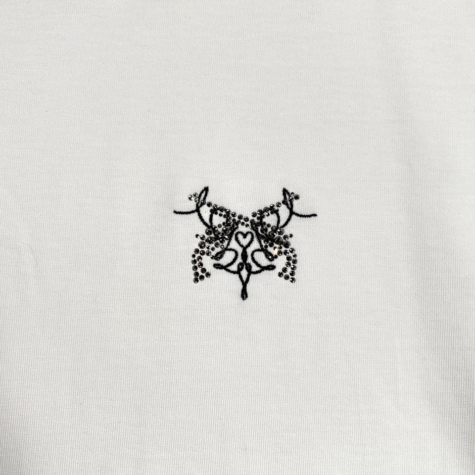 画像をギャラリービューアに読み込む, CROSSGUN EMBROIDERY x CRYSTAL T-SHIRT / WHITE
