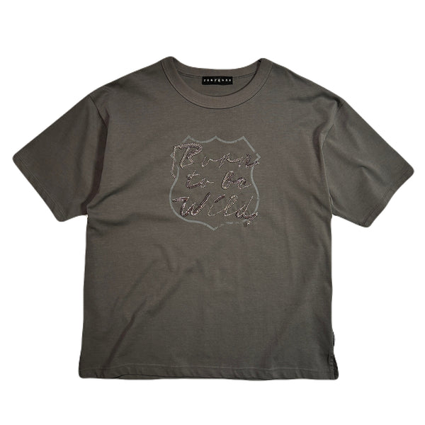 BORN TO BE WILD T-SHIRT / GRAY