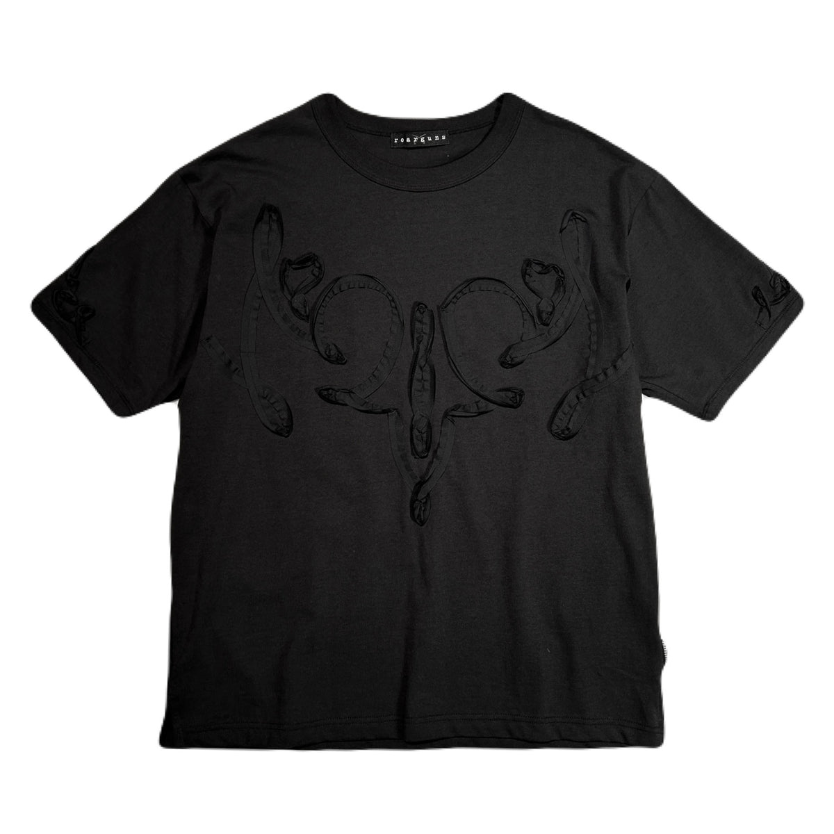 WESTERN CORD EMBROIDERY T-SHIRT / BLACK