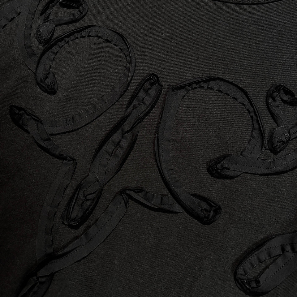 画像をギャラリービューアに読み込む, WESTERN CORD EMBROIDERY T-SHIRT / BLACK