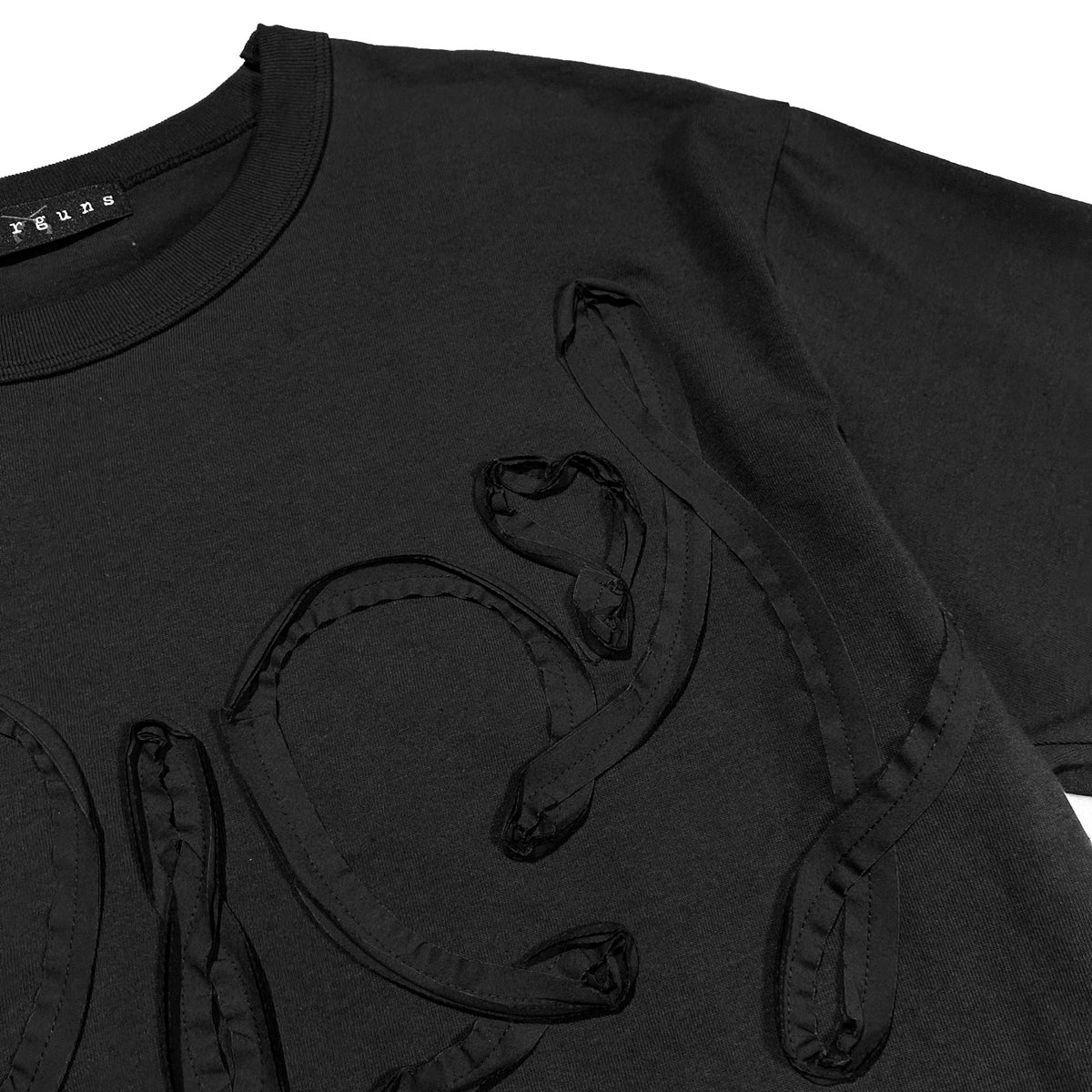 WESTERN CORD EMBROIDERY T-SHIRT / BLACK