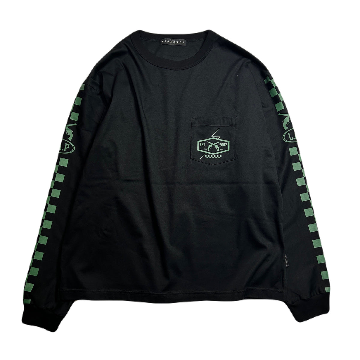 CHECKER FLAG L/S T-SHIRT / BLACK