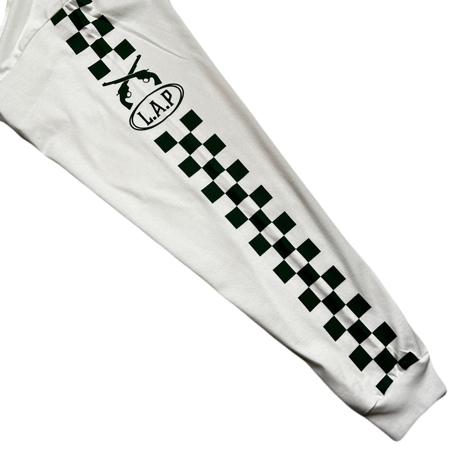 画像をギャラリービューアに読み込む, CHECKER FLAG L/S T-SHIRT / WHITE