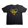 WOMENS HEART YARN T-SHIRT / BLACK