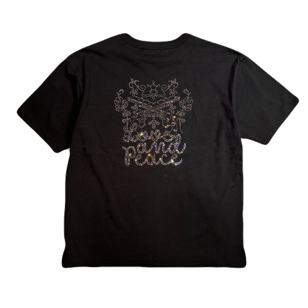 ROPE CROSSGUN CRYSTAL T-SHIRT / BLACK