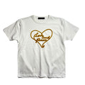 WOMENS HEART YARN T-SHIRT / WHITE