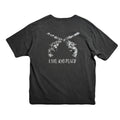 HAND PRINT CROSSGUN T-SHIRT / BLACK*WHITE