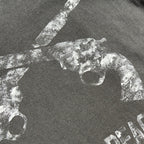 HAND PRINT CROSSGUN T-SHIRT / BLACK*WHITE