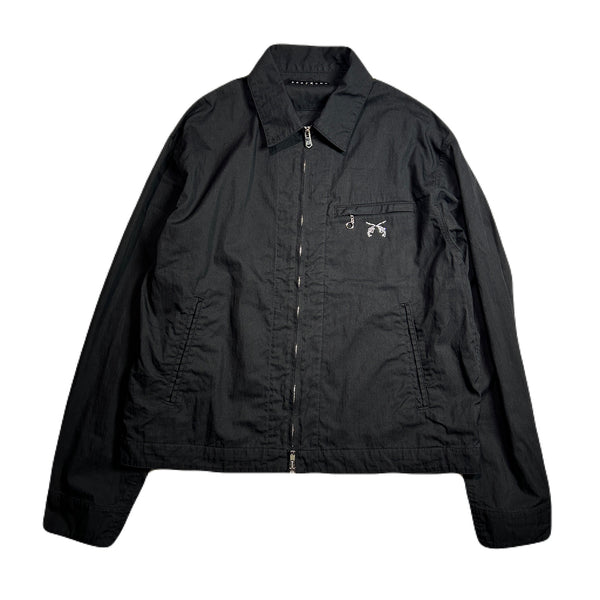 COTTON NYLON GABADINE JACKET / BLACK