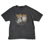 PIGMENT DYE BIKER T-SHIRT / BLACK (COLOR)