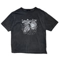 PIGMENT DYE BIKER T-SHIRT / BLACK*WHITE (MONO)