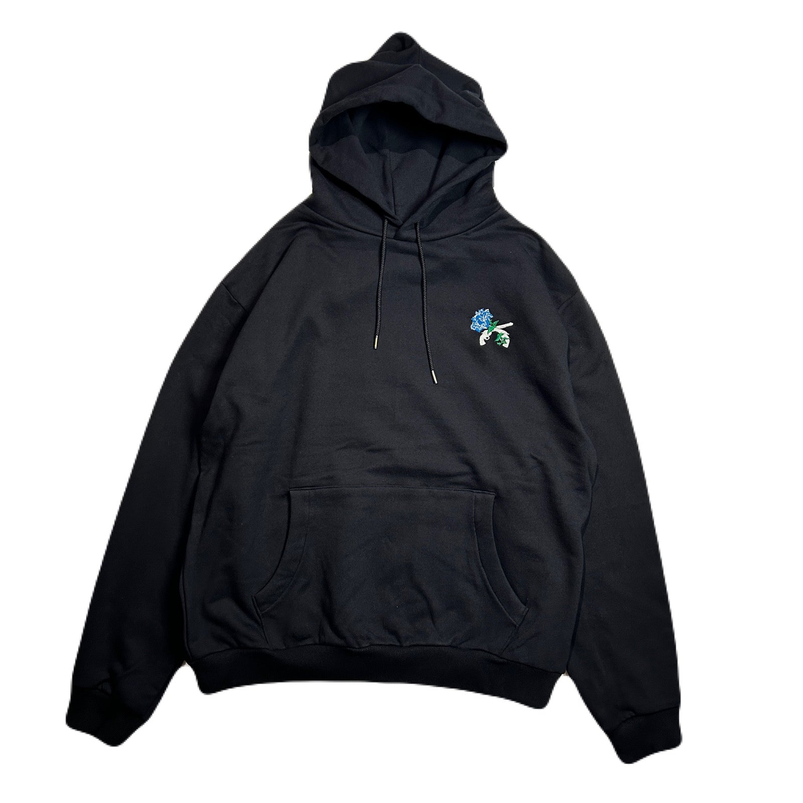 Load image into Gallery viewer, FLOWER CROSSGUN HOODIE / BLACK