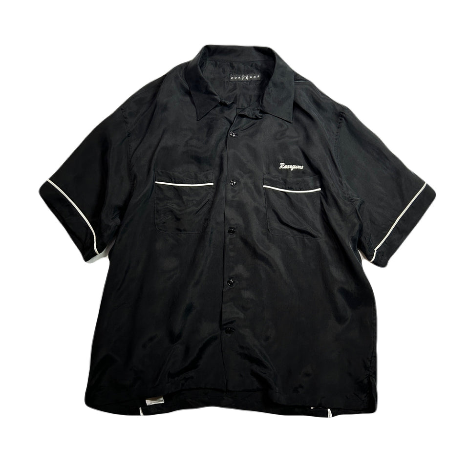 将图片加载到图库查看器，BOWLING SHIRT EMBROIDERY/ BLACK