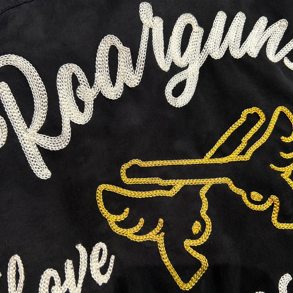 将图片加载到图库查看器，BOWLING SHIRT EMBROIDERY/ BLACK