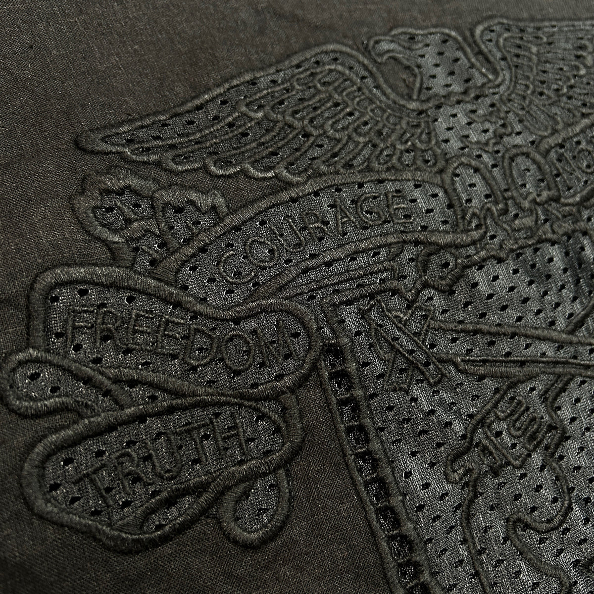 EAGLE EMBROIDERY T-SHIRT / BLACK