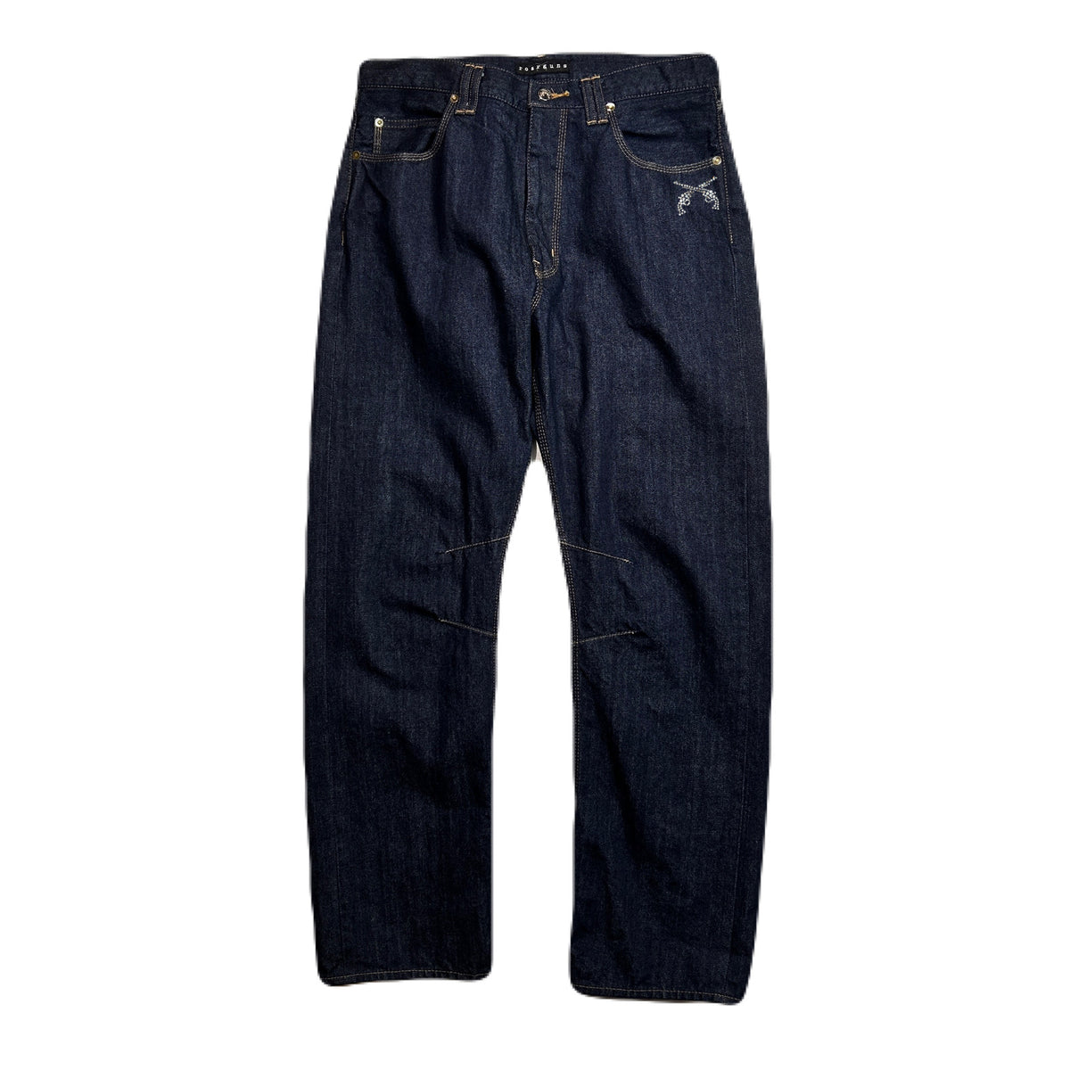ONE WASH SELVEDGE DENIM PANTS CROSSGUN / INDIGO