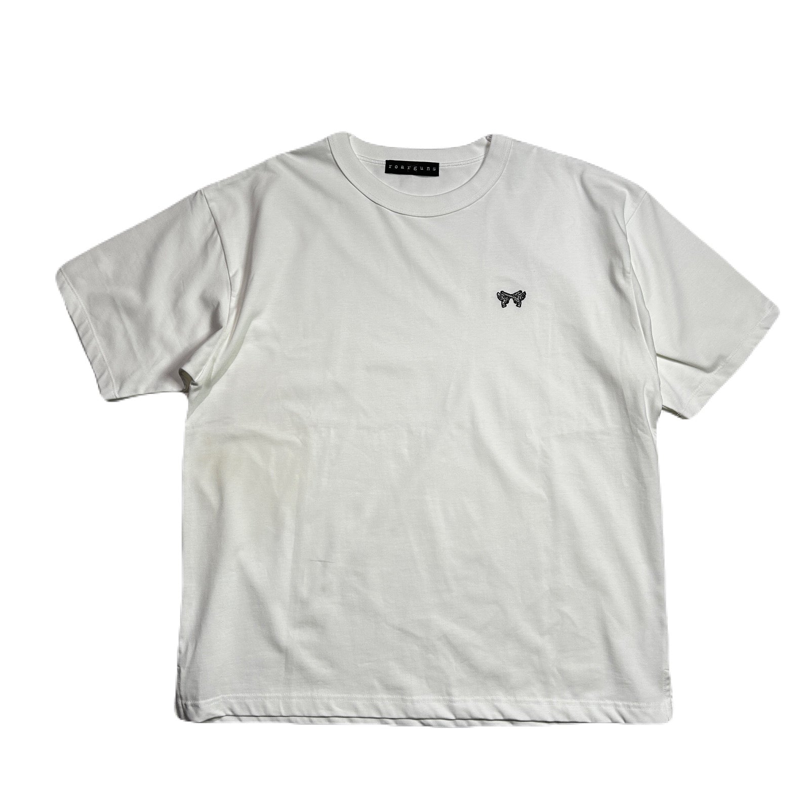 Load image into Gallery viewer, WING CROSSGUN EMBROIDERY T-SHIRT / WHITE