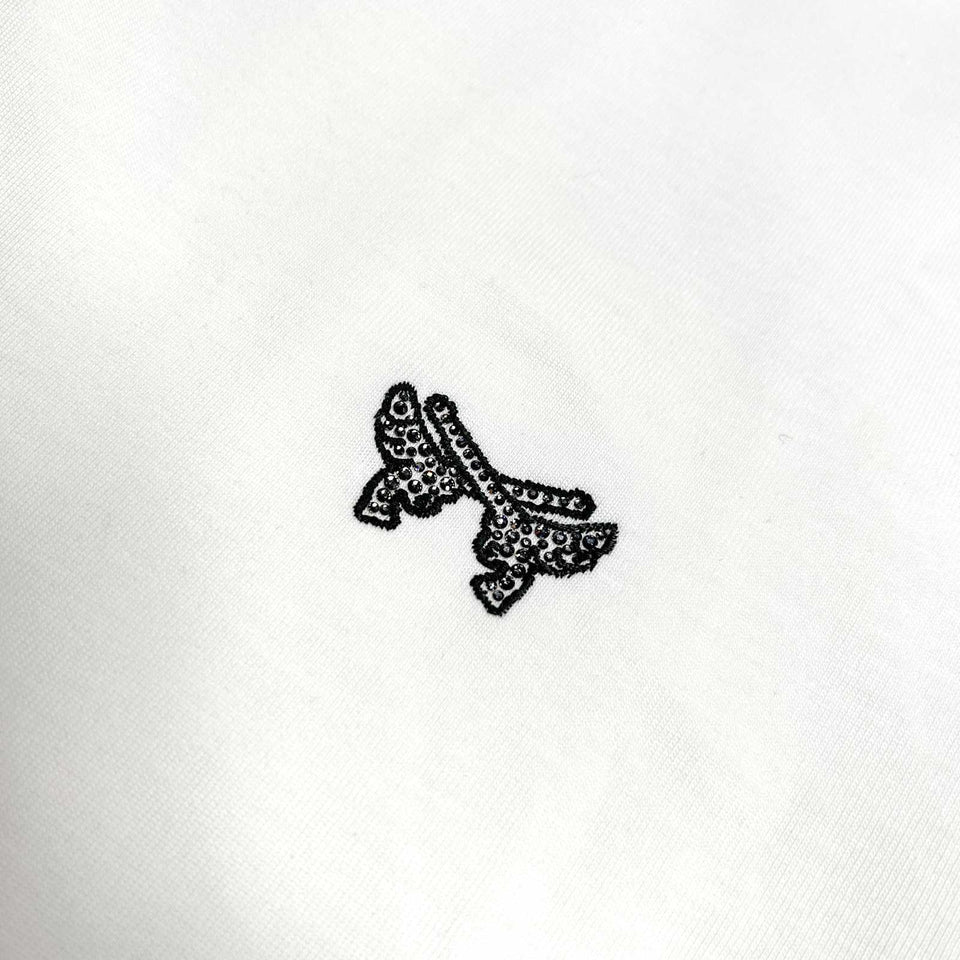 Load image into Gallery viewer, WING CROSSGUN EMBROIDERY T-SHIRT / WHITE