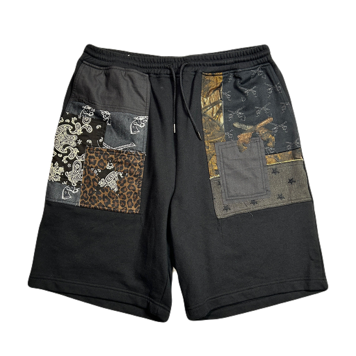 PATCH WORK REMAKE SHORTS / BLACK