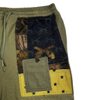 PATCH WORK REMAKE SHORTS / KHAKI