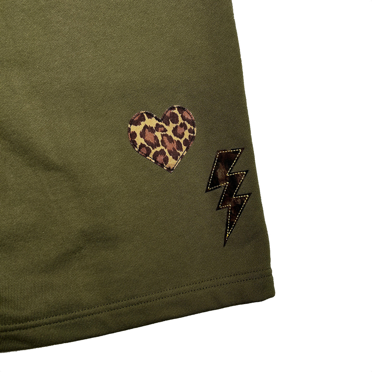 PATCH WORK REMAKE SHORTS / KHAKI