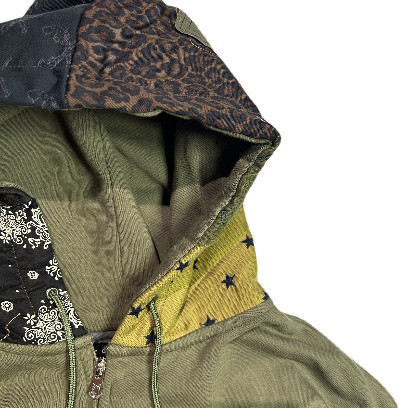 Load image into Gallery viewer, PATCH WORK REMAKE HOODIE / KHAKI