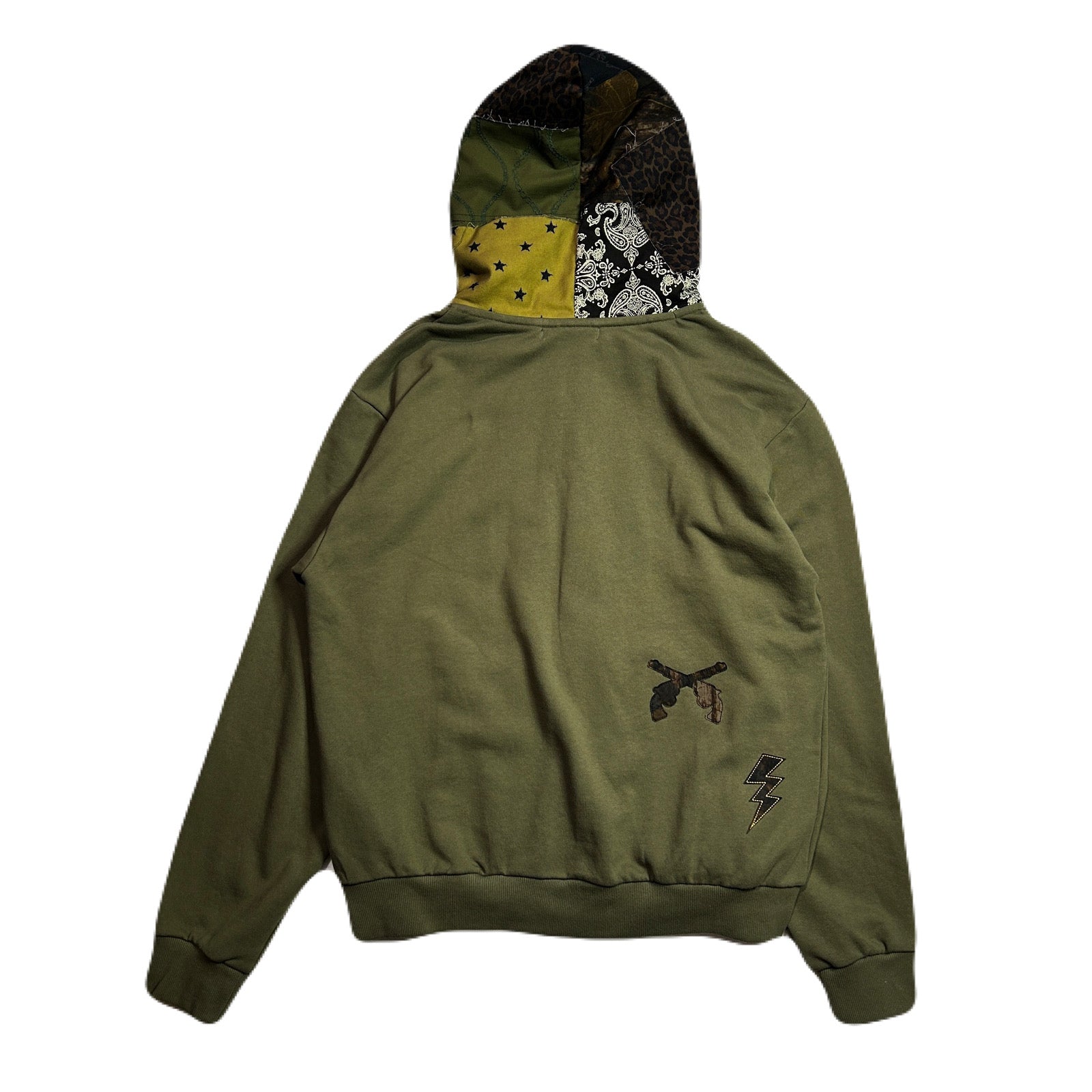 Load image into Gallery viewer, PATCH WORK REMAKE HOODIE / KHAKI