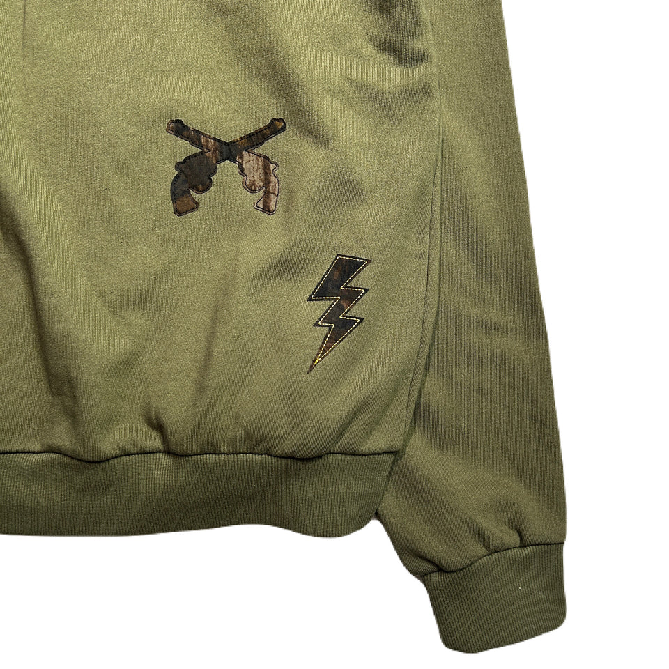 Load image into Gallery viewer, PATCH WORK REMAKE HOODIE / KHAKI
