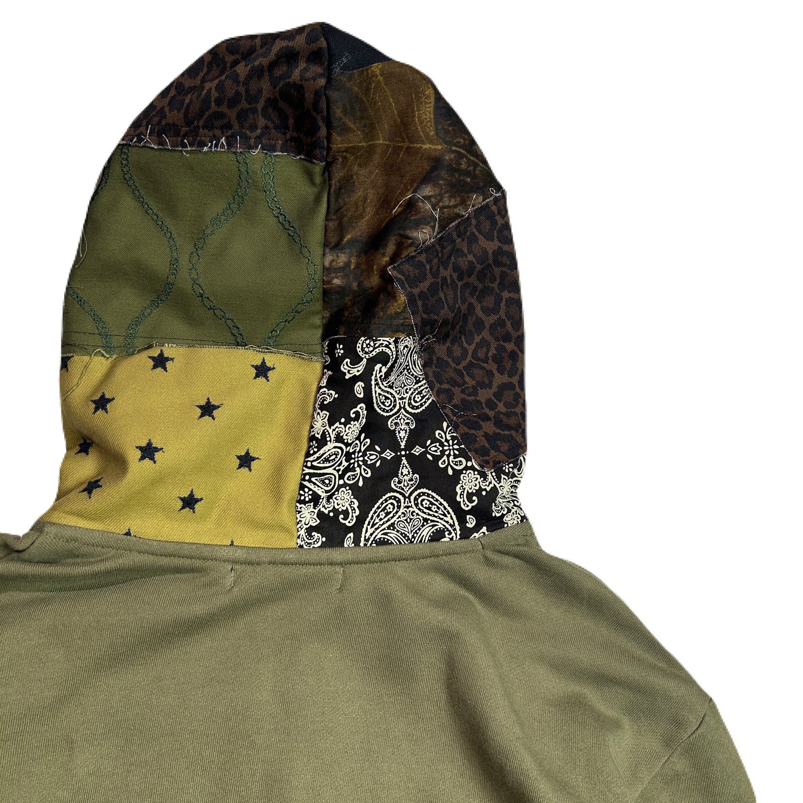 Load image into Gallery viewer, PATCH WORK REMAKE HOODIE / KHAKI