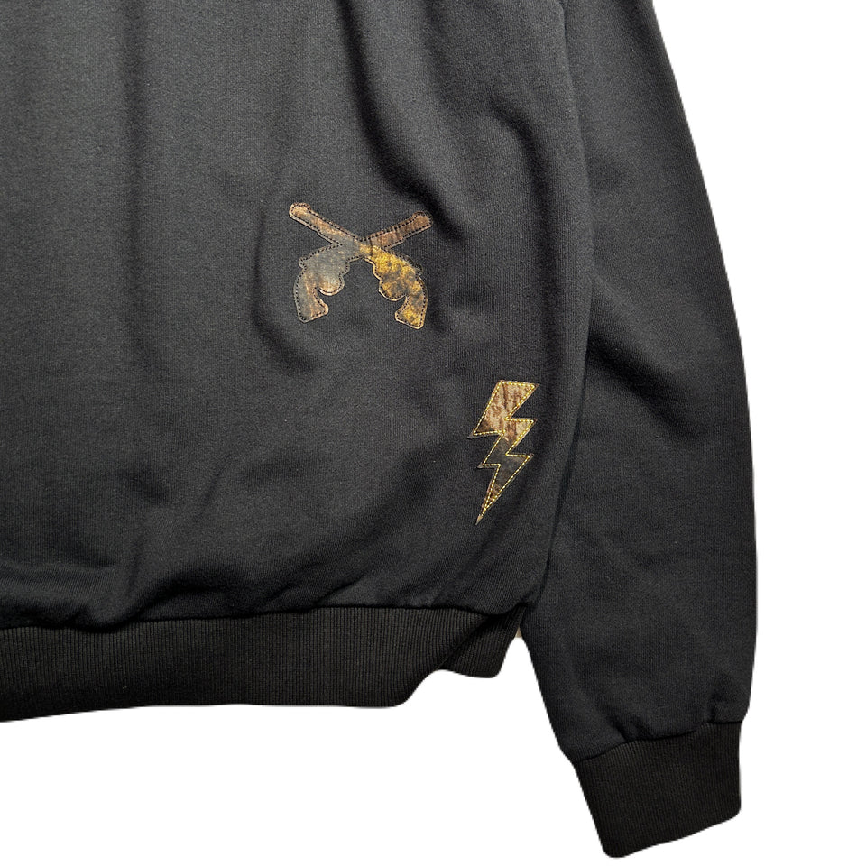 Load image into Gallery viewer, PATCH WORK REMAKE HOODIE / BLACK