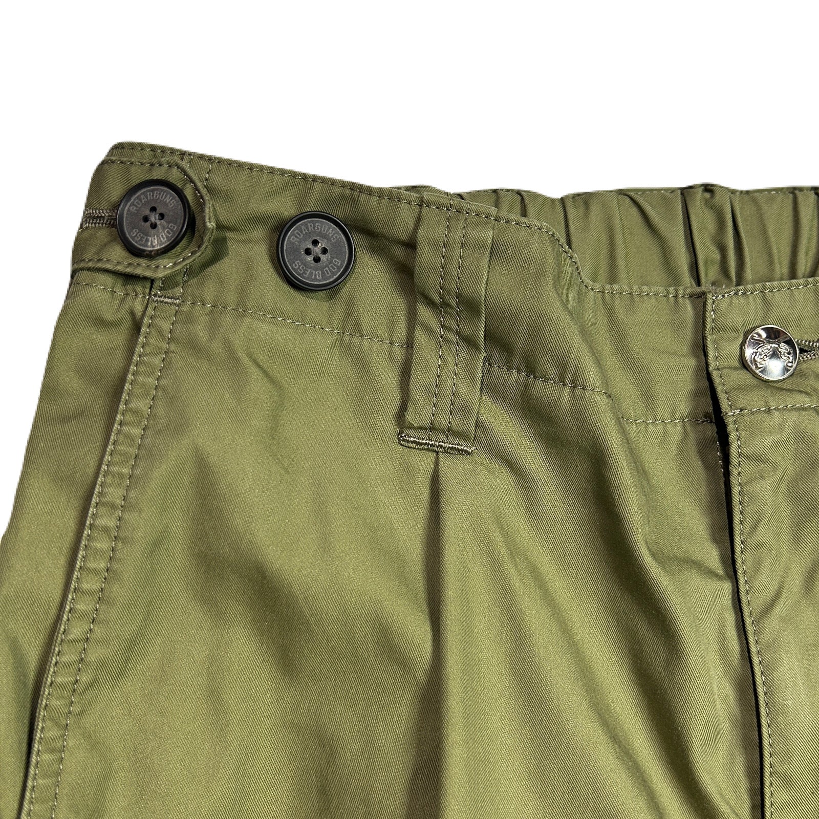 画像をギャラリービューアに読み込む, COTTON NYLON GABADINE TUCK PANTS / KHAKI