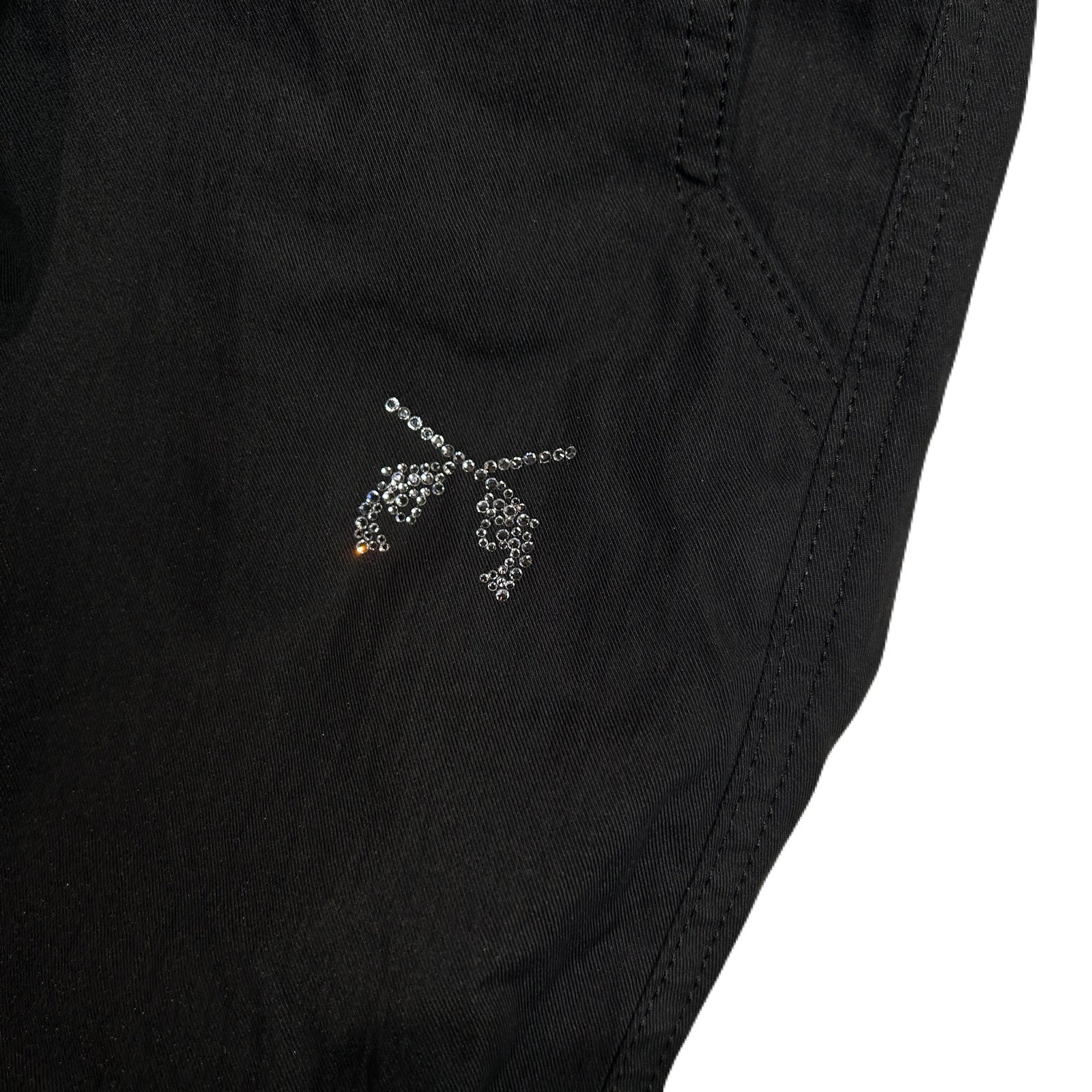 画像をギャラリービューアに読み込む, COTTON NYLON GABADINE TUCK PANTS / BLACK