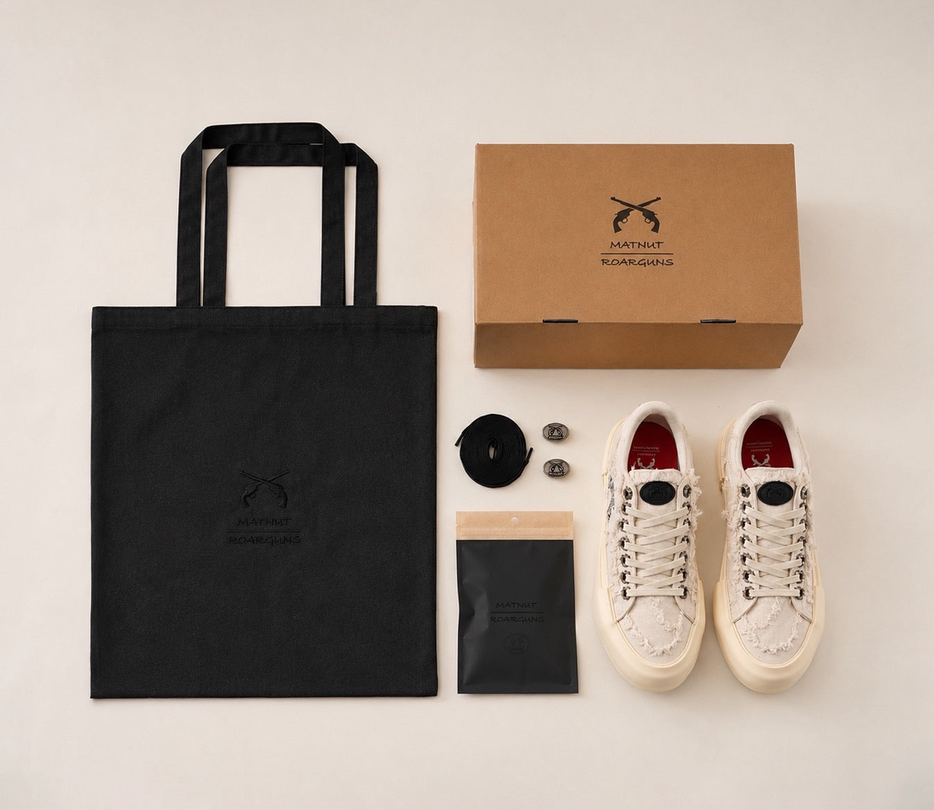 画像をギャラリービューアに読み込む, MATNUT x roarguns SNEAKERS / WHITE*WHITE