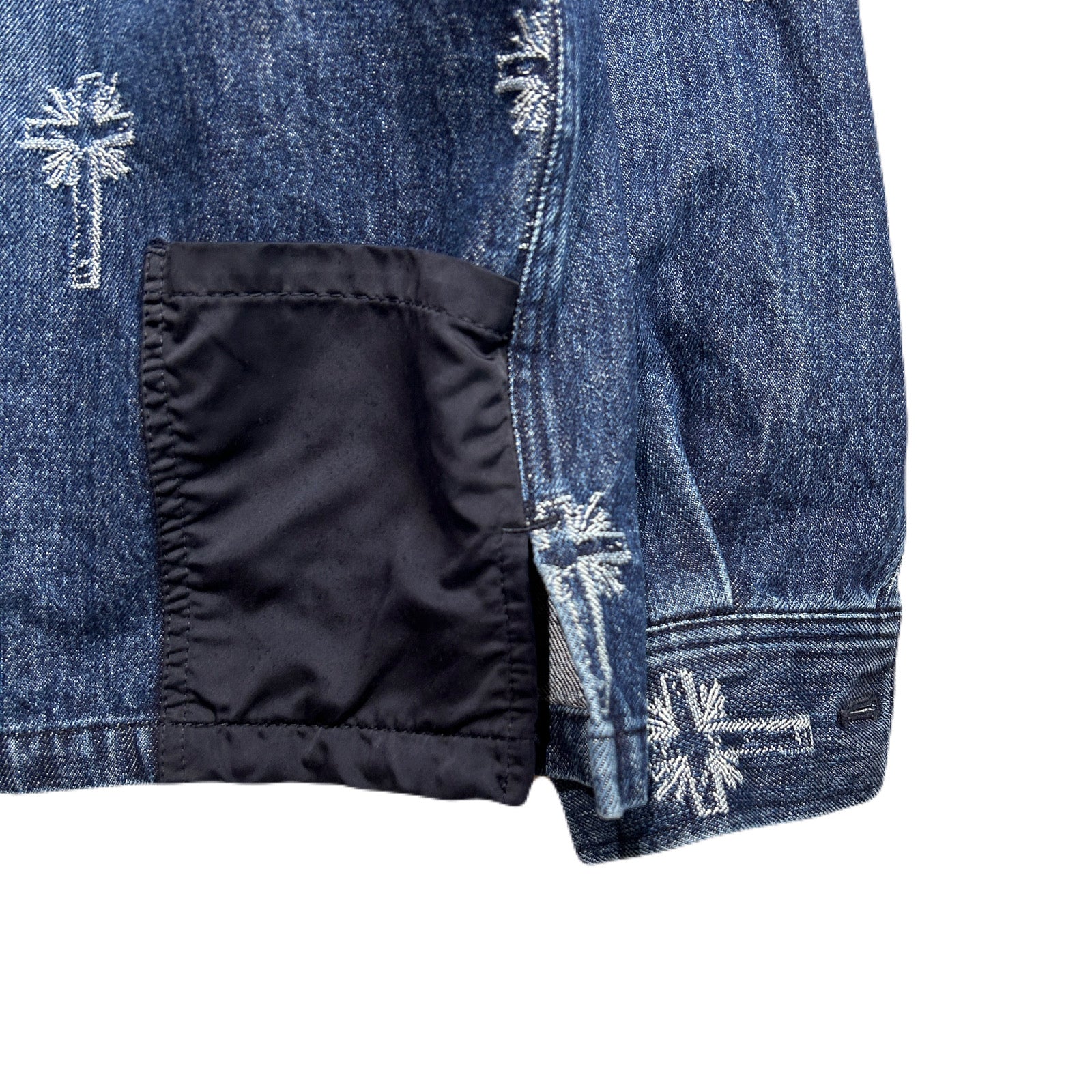 将图片加载到图库查看器，CROSS JACQUARD DENIM JACKET / INDIGO