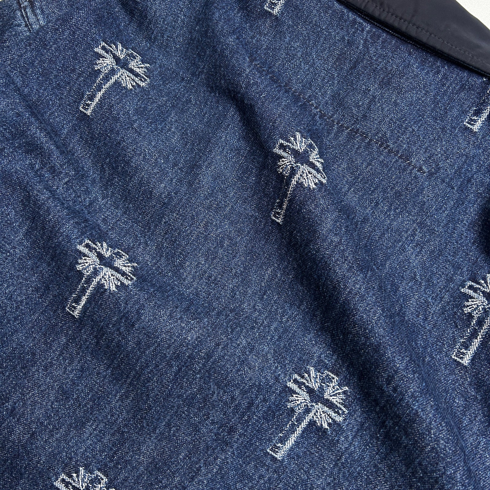 将图片加载到图库查看器，CROSS JACQUARD DENIM JACKET / INDIGO