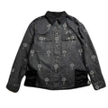 CROSS JACQUARD DENIM JACKET / BLACK