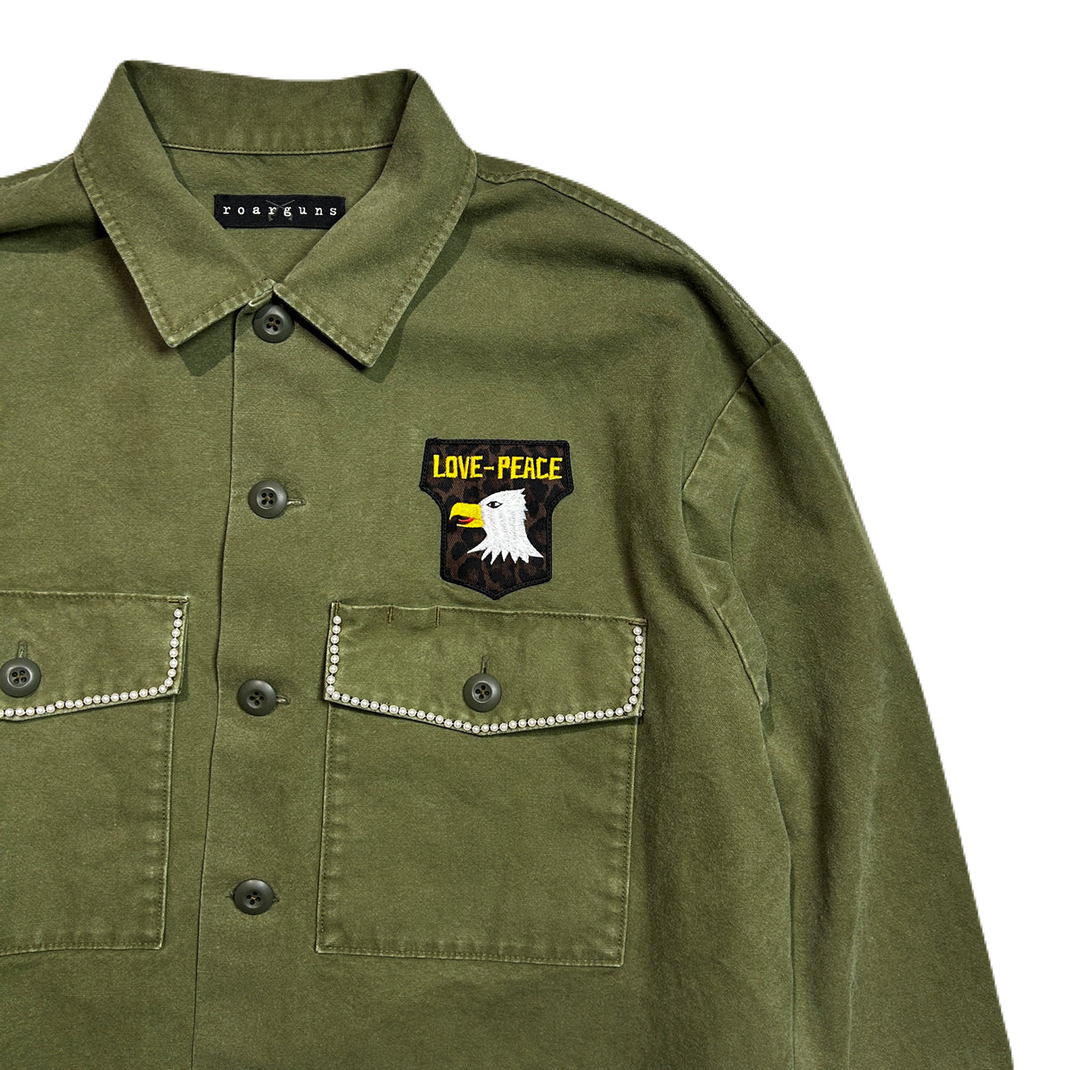 DUCK MILITARY SHIRT JACKET / KHAKI