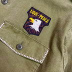 DUCK MILITARY SHIRT JACKET / KHAKI