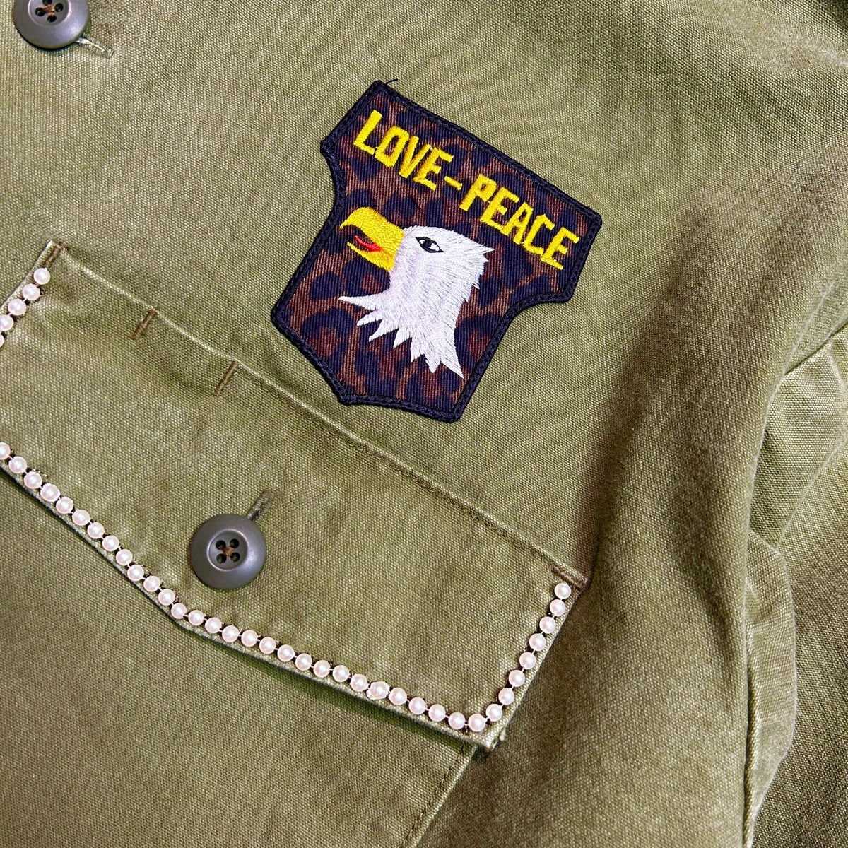DUCK MILITARY SHIRT JACKET / KHAKI