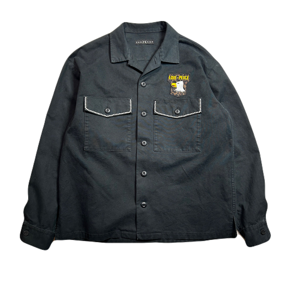 DUCK MILITARY SHIRT JACKET / BLACK